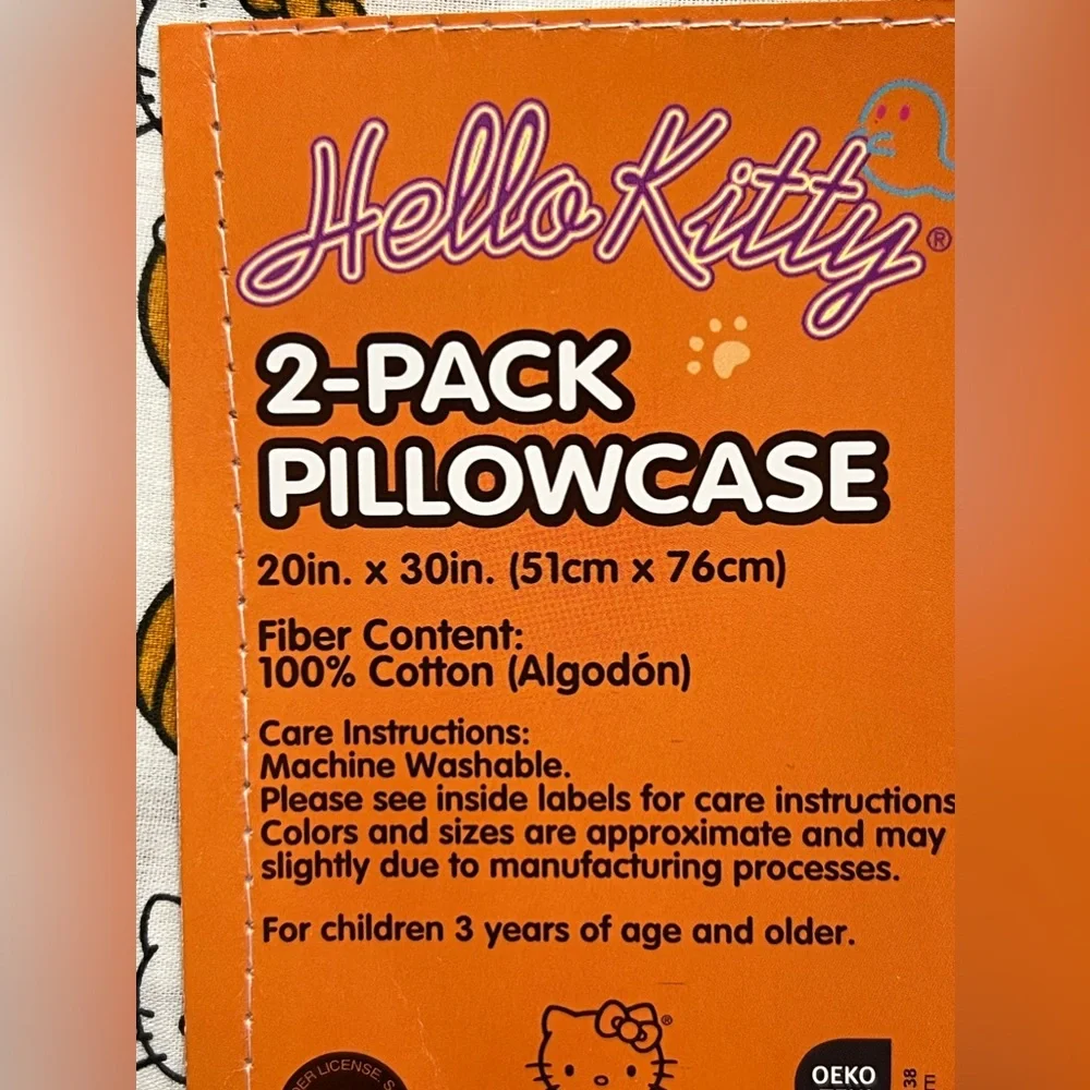 Hello Kitty Halloween Pumpkin Standard Pillowcases 2 Pack/Set of 2
